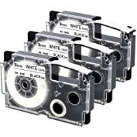 Invoker Compatible con reemplazo de cinta de etiquetas para Casio XR-9WE2S XR9WE2S XR-9WE XR-9WE1- para KL-60 KL-HD1 KL…